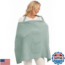 Wimst Muslin Nursing Cover Breastfeeding for Women, Soft and Breathable Breas