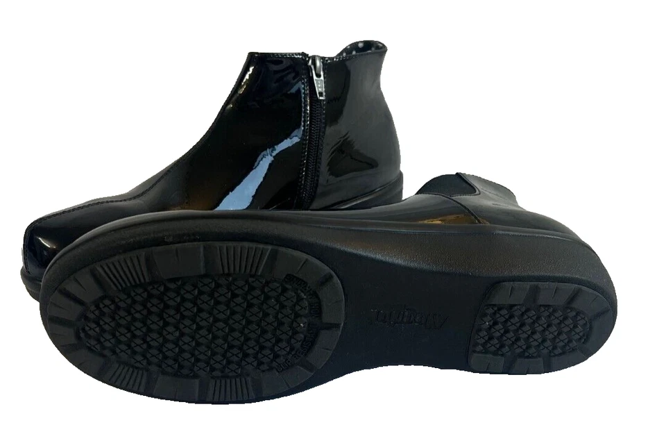 Botas de Lluvia Alegria CLIMATEASE con Talla 42 Negro Patente Cremallera Lateral Antideslizantes Foto 4 de 4