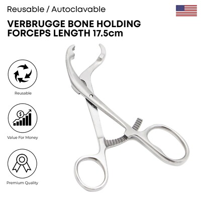 Verbrugge Bone Holding Forceps 17.5 cm Orthopedic Forcep Surgical Instrument