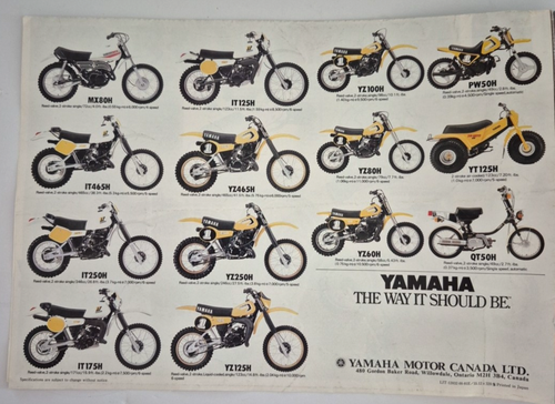 1981 Yamaha Motorcycles Full Line Fold Out Brochure - Picture 4 of 6