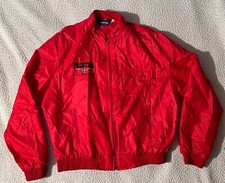 Frontier Hotel Casino Las Vegas Vintage Satin Red Holloway Jacket Large
