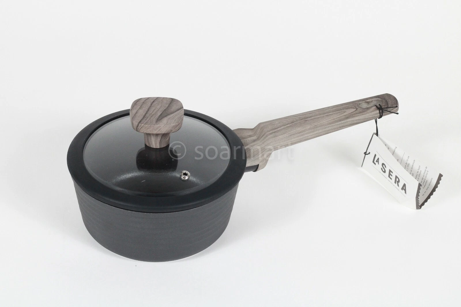 LA Sera Fine Non-Stick Die-cast AluminumCookware Saucepan 1.5qt with Lid New