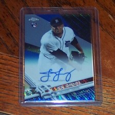 2017 Topps Chrome Rookie Blue Wave Refractor 20/75 Joe Jimenez #RA-JJ Auto RC
