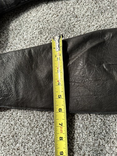 SIGERSON MORRISON Size 8.5 Black Crinkly Leather Wedge Knee Boots - Picture 14 of 14