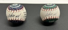 Ichiro Lot Of 2 Seattle Mariners Steiner 2003 2004 Logo Baseball Facsimile Auto