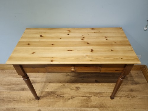 Small Pine Table Desk Console Hall Side Table Drawer Sideboard - Picture 9 of 9