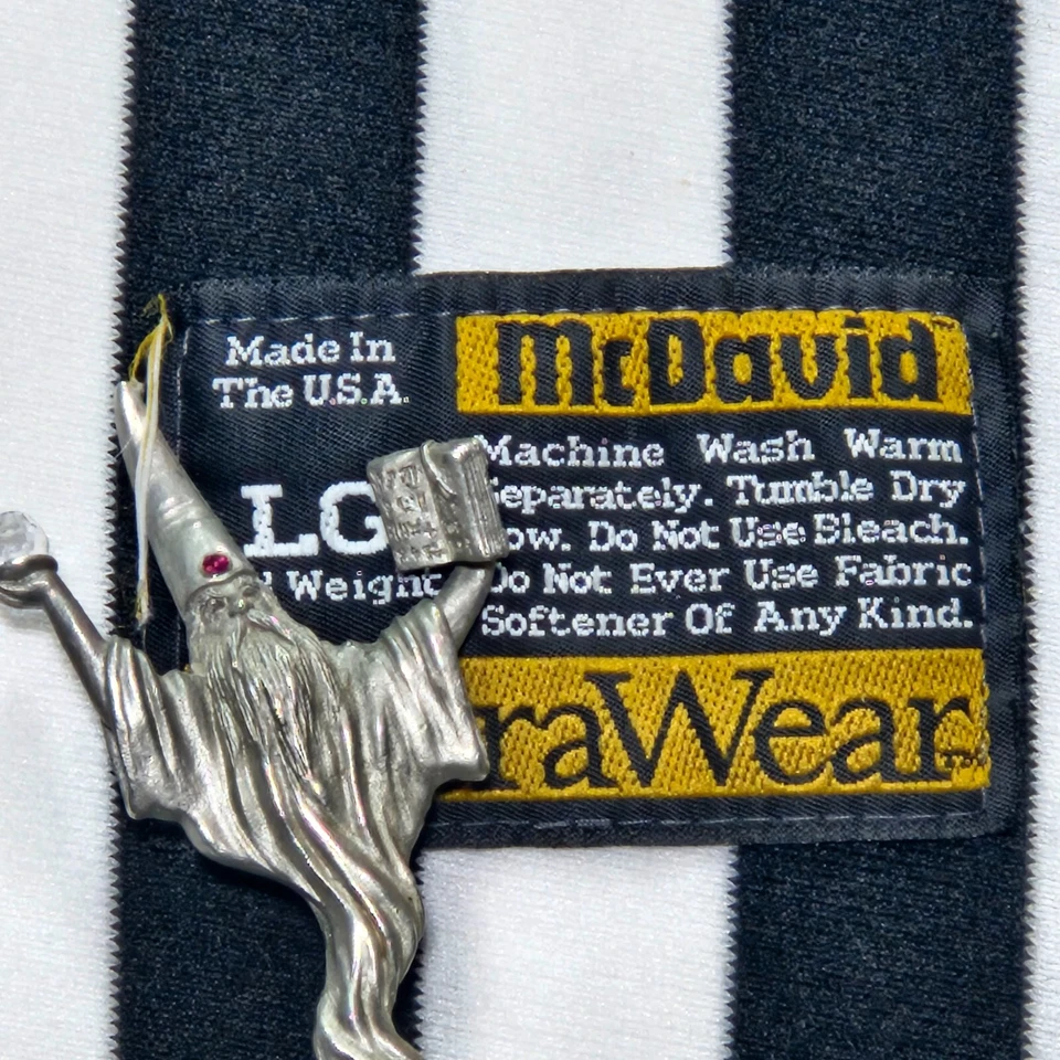 Camisa de árbitro McDavid InteraWear de colección L rayas blancas y negras para hombre hecha en EE. UU. Foto 3 de 4