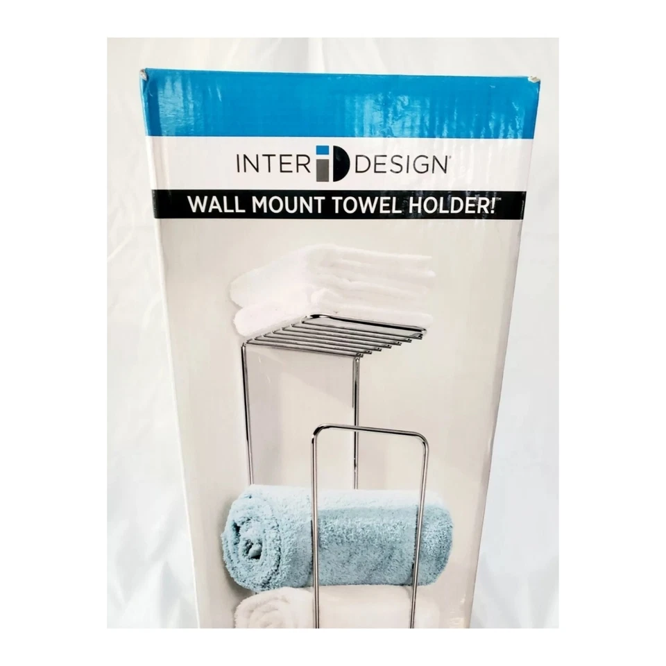 InterDesign Classico Wall Mount Towel HolderChrome With Hardware NIB  - Image 4 of 4