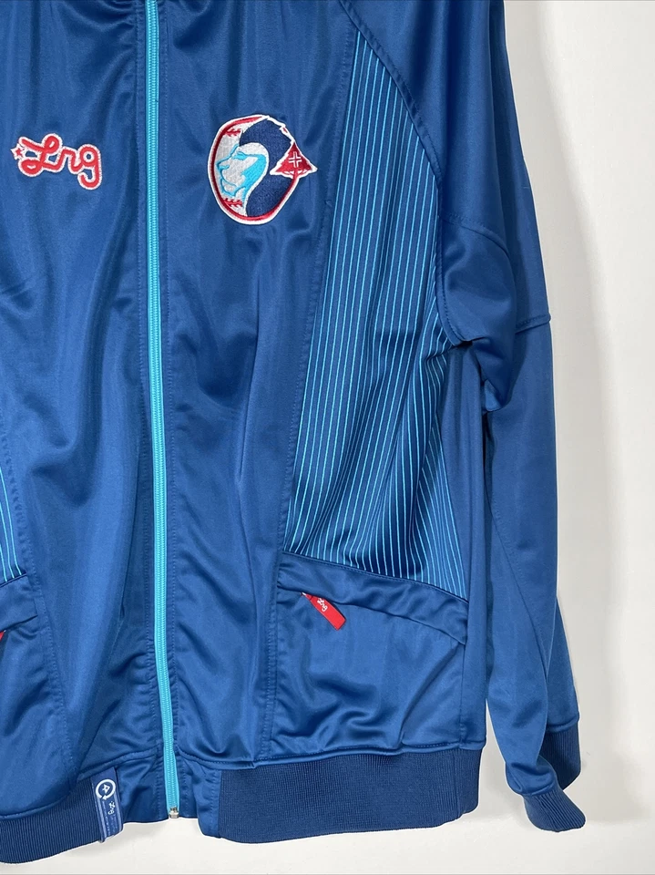 LRG Lifted Research Group 莱特曼夹克狮子 2XL 婴儿皇家真蓝色 — 第 3/4 张图片