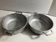 IMUSA Mini Cast Aluminum Pots Set of 2 W/O Lid,Silver-New/See Pictures