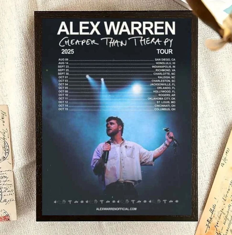 GreenroomFestivalポスターアート2014Tyler Warren Alex Warren Cheaper Than Therapy Tour 2025 Poster | eBay