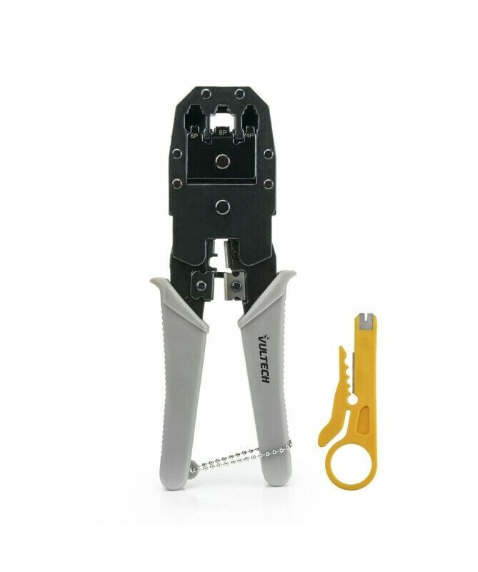 CRIMPATRICE CON SPELACAVI RJ45 RJ11 RJ12 VULTECH CRI-01