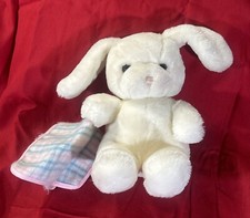 Russ Berrie Rattle Bunny Puppy Vintage DOZEY Plush Lovey Security Blanket K-12