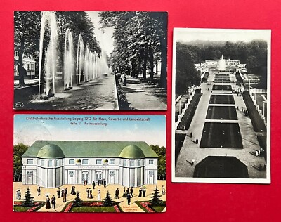 3 x Occasion Postcard Dresden 1912/26/31 Exhibitions Hygiene and Horticulture (116838