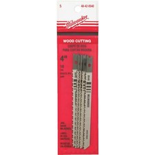 Milwaukee 48-42-0540 4-Inch High Speed Universal Jig Saw Blade 10 TPI 5-Pack