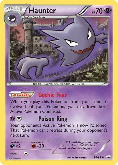 Haunter 34/83 Generations Reverse Holo Uncommon Moderate Play Haunter 34/83 Generations Reverse Holo Uncommon Moderate Play