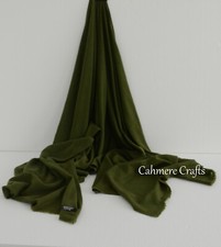 Green Cashmere Scarf Shawl Stole Wrap Throw 100 Pashmina Nepalese Handmade