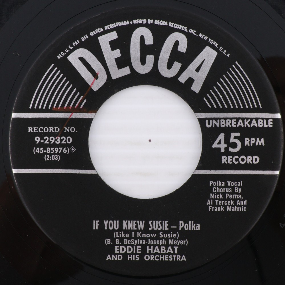 Eddie Habat - Mimi Polka / If You Knew Susie 1954 45rpm 7