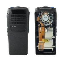 Black Replacement Front Housing Kit With Speaker Fits For HT750 Handheld Radio