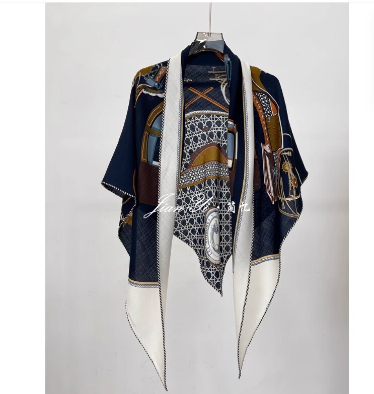 New Spring Boutique Silk & Wool Scarf Shawl Printed Triangle Scarf Large Scarf *