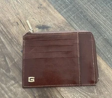Brown Giudi Leather Wallet Made In Italy