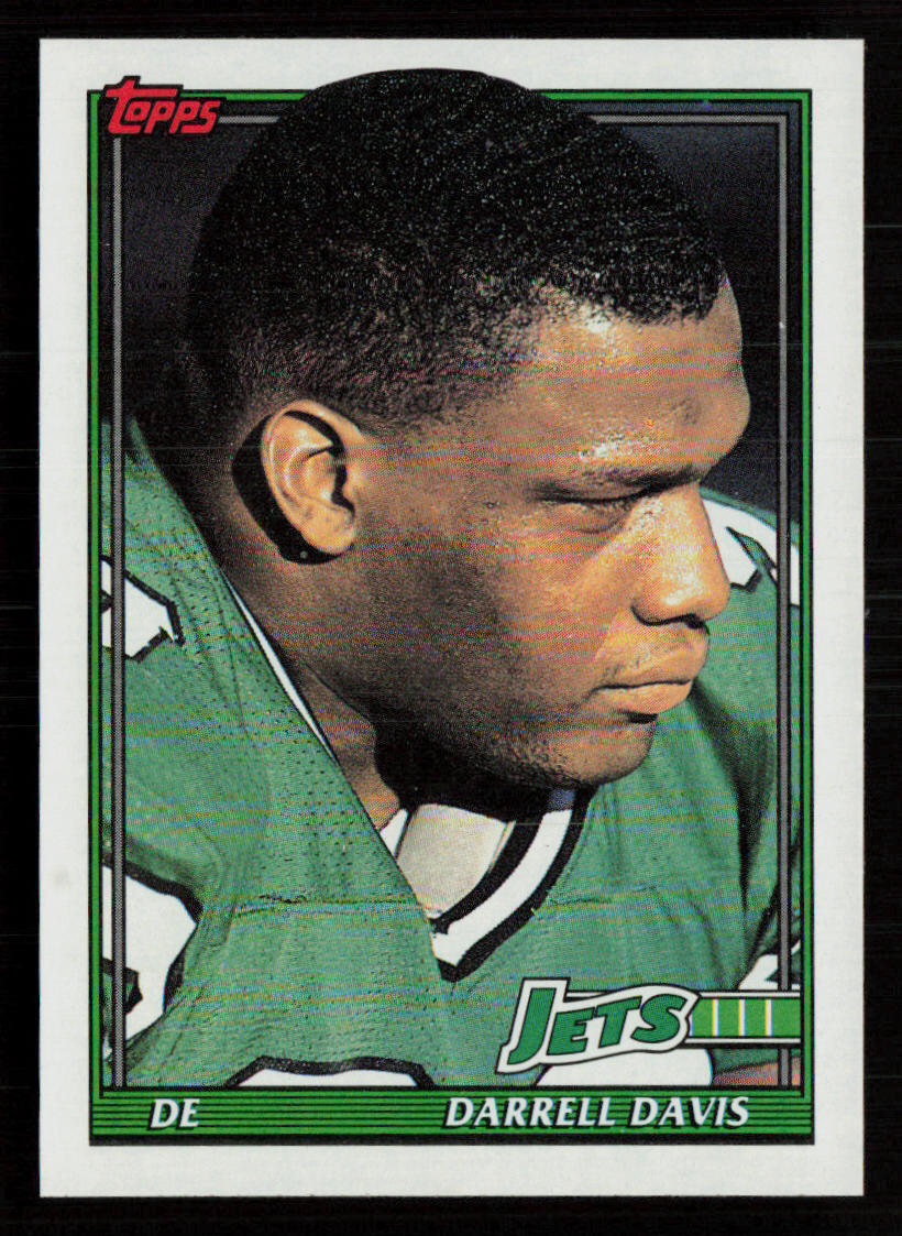 1991 Topps #464 Darrell Davis RC Rookie New York Jets Football Card
