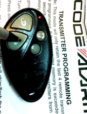 CODE ALARM KEY LESS ENTRY REMOTE STARTER FOB LED-RED KEYFOB AUTO 4-BUTTON USA