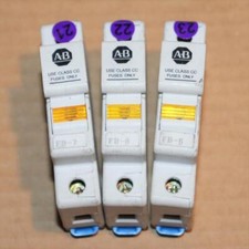 One Lot of 3 Allen-Bradley 1492-FB1C30-L 1 Pole Fuse Holder 30 Amp 600 Volts