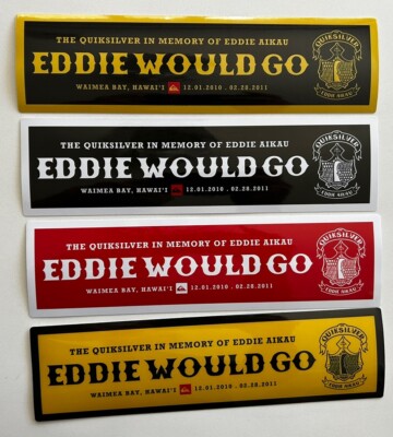 EDDIEAIKAUステッカー❰非売品❱ Eddie Would Go Sticker Lot Big Wave Invitational Hawaii Quiksilver