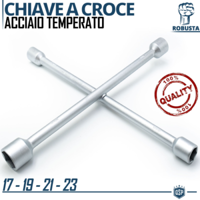 TOPEX Chiave A Croce Per Auto - Attrezzo Universale Per Svitare Bulloni Ruote