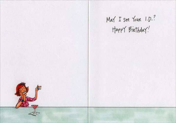 Handsome Bartender Funny Birthday Card - Greeting Card by Oatmeal Studios
