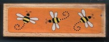 HONEY BEES FLIGHT TRAIL Bumblebee BORDER Flying Insects KATIE  CO Rubber Stamp