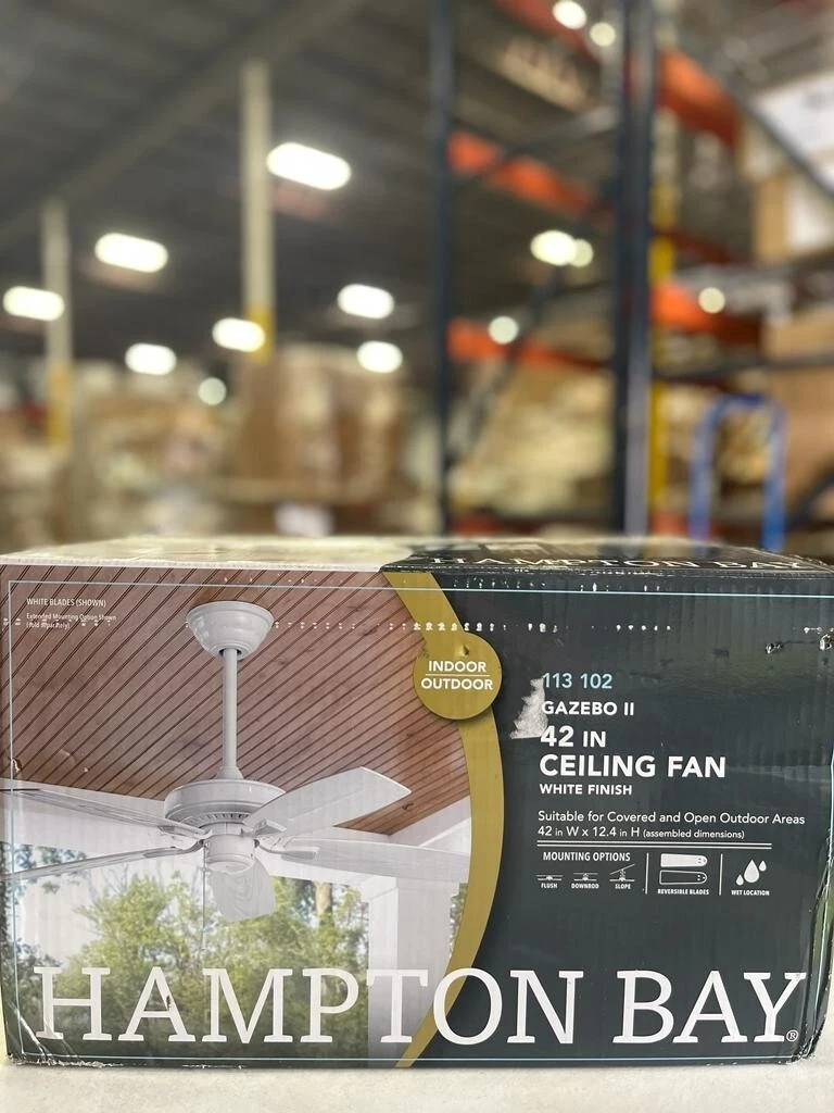 Hampton Bay 42 Inch Outdoor Ceiling Fan Shelly Lighting