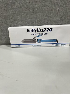 BaByliss PRO 1.5'' Nano Titanium Spring Curling Iron - Blue/Silver