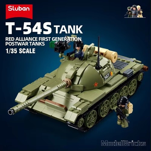 Sluban 604PCS ARMY T-54S Medium Tank Model Bricks WW2 Tank Weapon Building Block - Picture 5 of 7