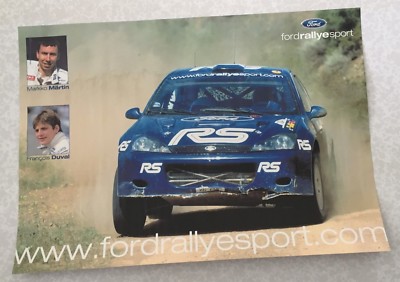 Affiche Ford Focus WRC - Rallye De Chypre 2002 - Martin Duval - Poster Sports Mécaniques