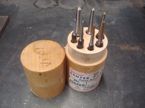 Vintage Starrett Center Punch Set (7) S264WB Square Grip 1/16" - 1/4" Free Ship!