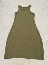 Womens Ribbed Scoop Neck Sleeveless Tank Dresses Basic Bodycon Mini Dress