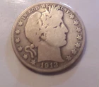 🪙 1913-S BARBER HALF  DOLLAR   90% SILVER | ONLY 604,000 MINTED VERY GOOD COND