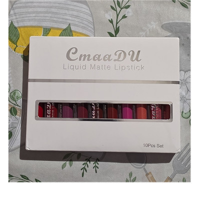CmaaDU Liquid Matte Lipstick Set Red Pink Mauve Berry Coral 10pcs 2.5ml Each