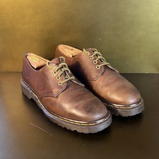 Vintage 1980s Brown Leather Doc Martens "The Original" 6237 Oxford Derby Shoe