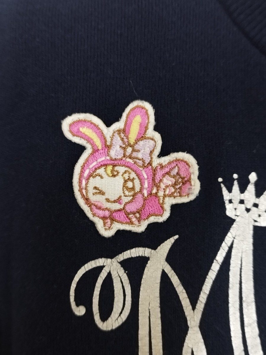 mezzo piano 160 Navy Sweat Shirt Top Japan Kawaii Heiseiretro