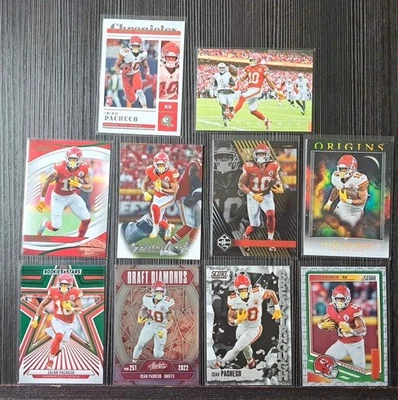 Kansas City Chiefs Isiah Pacheco Lot 10xFootballcards U.a Isiah Pacheco Rookie - Bild 1 von 4