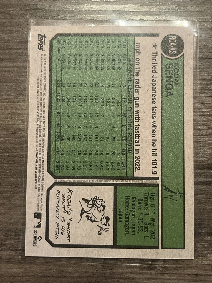 2023 Topps Heritage High Number - Real One Autographs Kodai Senga #ROA-KS... - Image 2 of 2