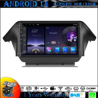 10'' Android 14 Head Unit Radio Carplay GPS SATNavi BT DAB für Honda Odyssey 09-14