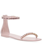 INC Womens Pink Embellished The Carmel Round Toe Zip-Up Sandals Shoes 5 M