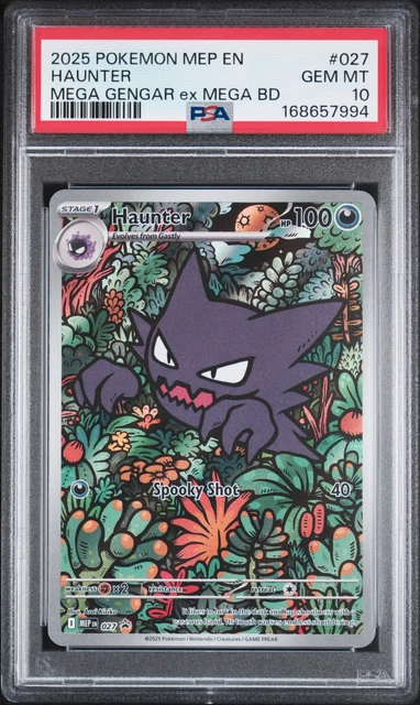 2025 POKEMON MEP EN-ME BLACK STAR PROMO #027 HAUNTER PSA 10