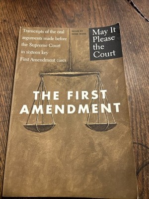 The First Amendment Edited By Peter Irons 16 Supreme Court Cases Transcripts