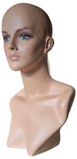 Gorgeous Female Mannequin Head, Table Top Display, Fiberglass, Hand painted