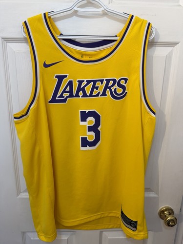Nike Dri-Fit NBA Los Angeles Lakers Anthony Davis #3 Swingman Jersey Mens 56 XXL